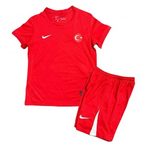 Fotbalové Dres Turkey Dětské Venkovní Oblečení ME 2024 Krátký Rukáv (+ trenýrky)